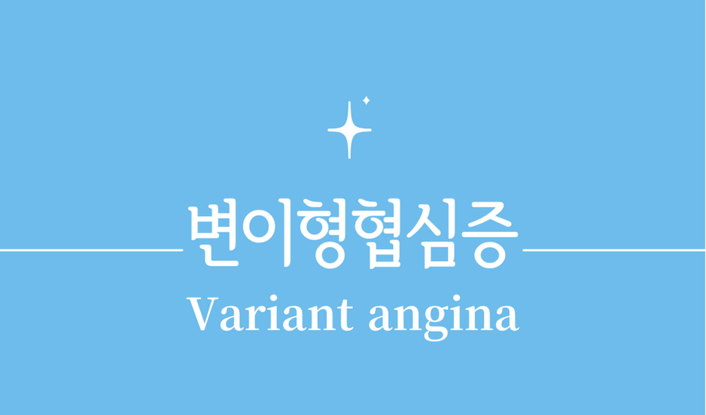 '변이형 협심증(Variant angina)'