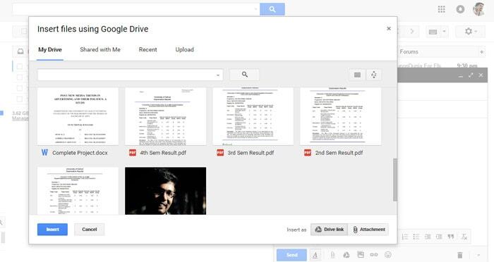 gmail과 googile drive연동