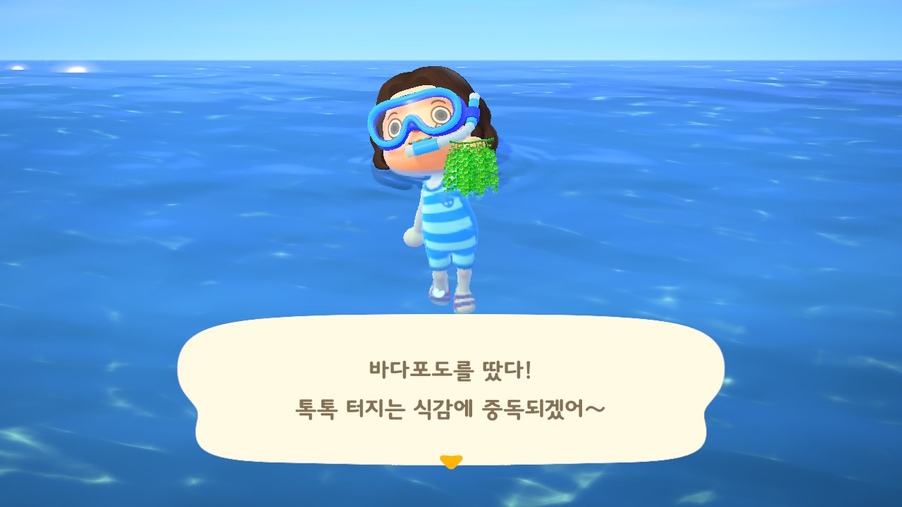 동물의숲 수영 잠수와 해산물 잡는 방법 총정리
