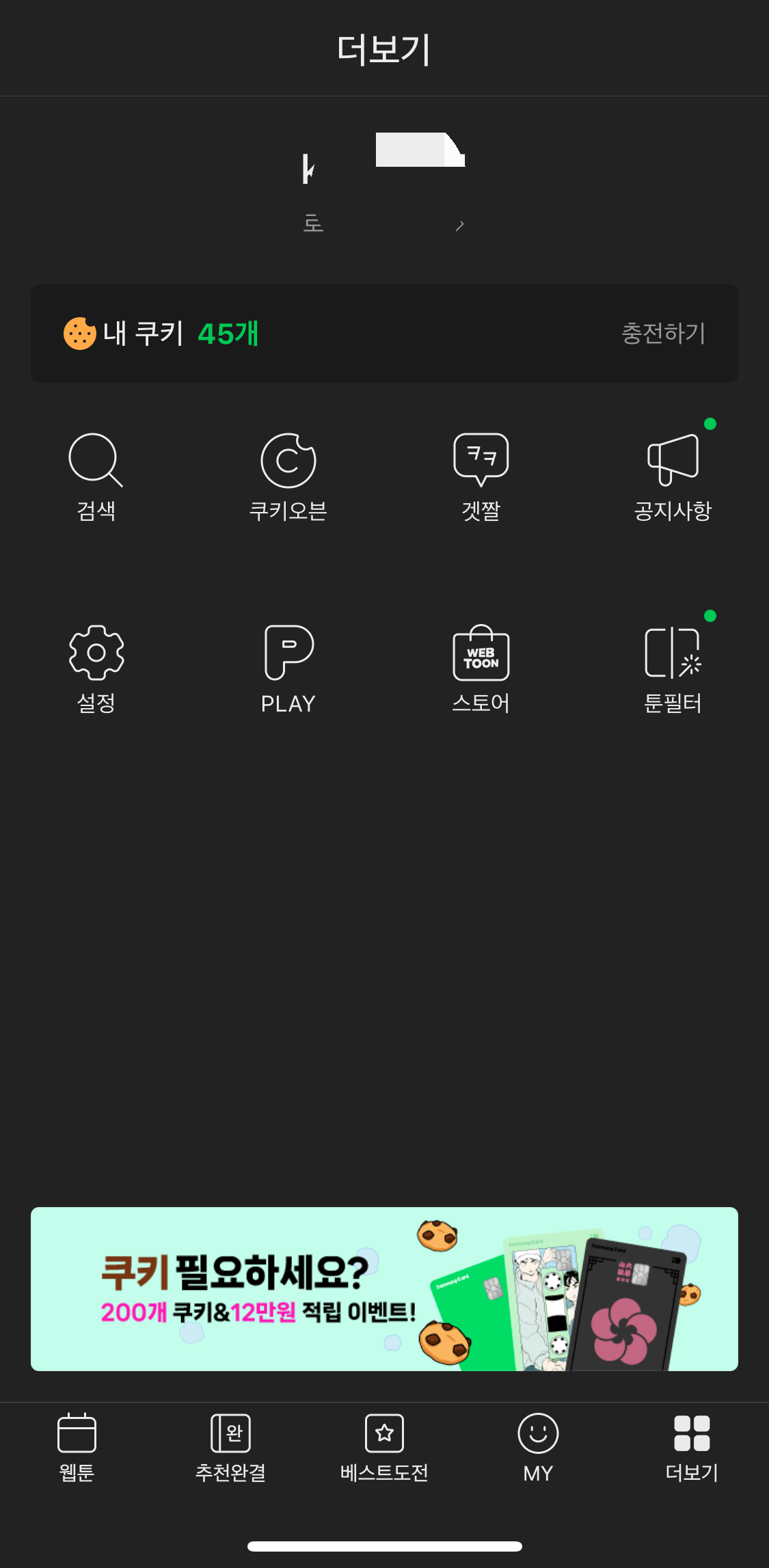 네이버웹툰 툰필터