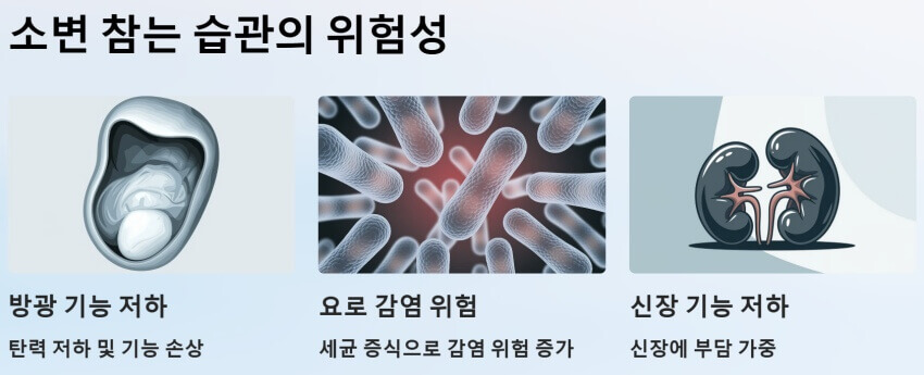 소변 참는 습관의 위험성 ppt 이미지