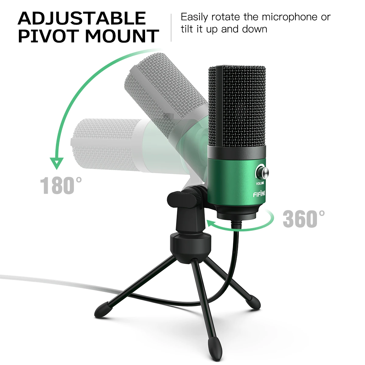 USB 콘덴서 녹음 마이크 180도 360도 회전