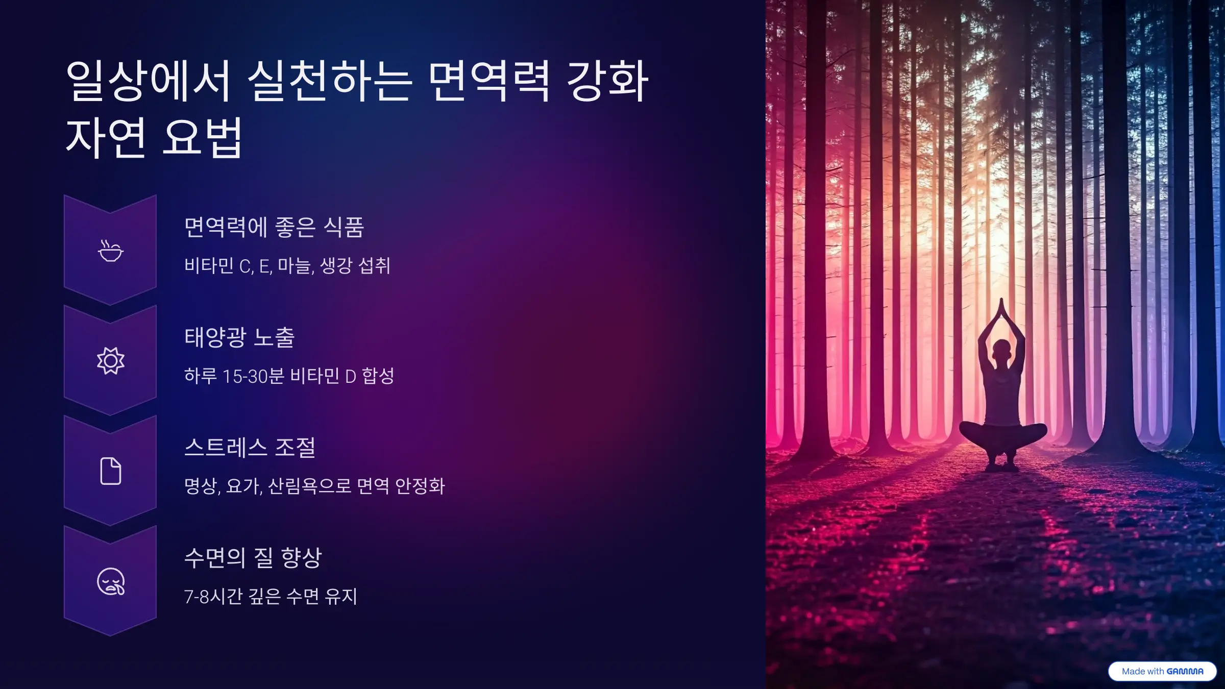 면역력 강화 자연 요법