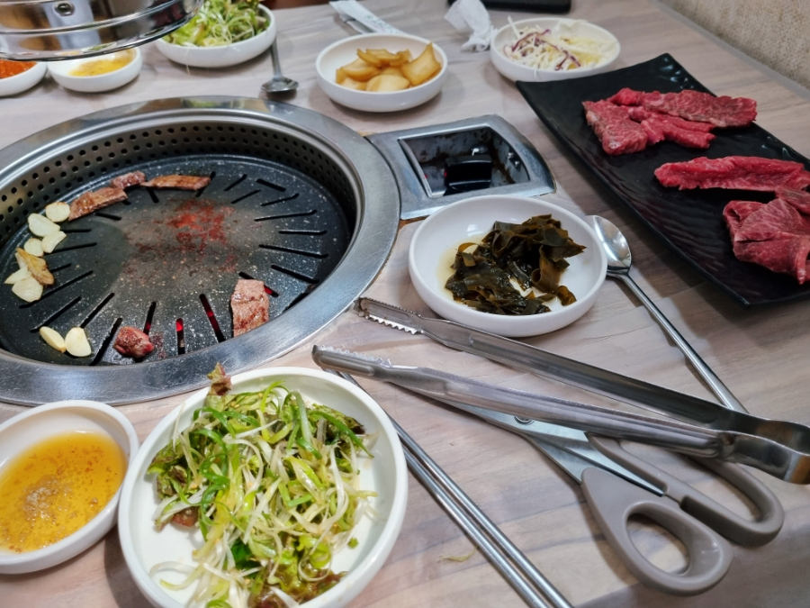 박대산 한우식육식당 상차림