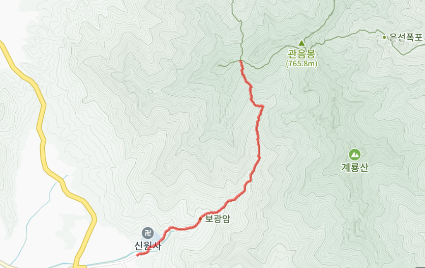 계룡산 등산코스