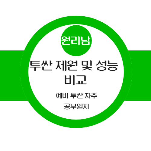  투싼 하이브리드 예비 차주 공부하기: 투싼 제원 비교