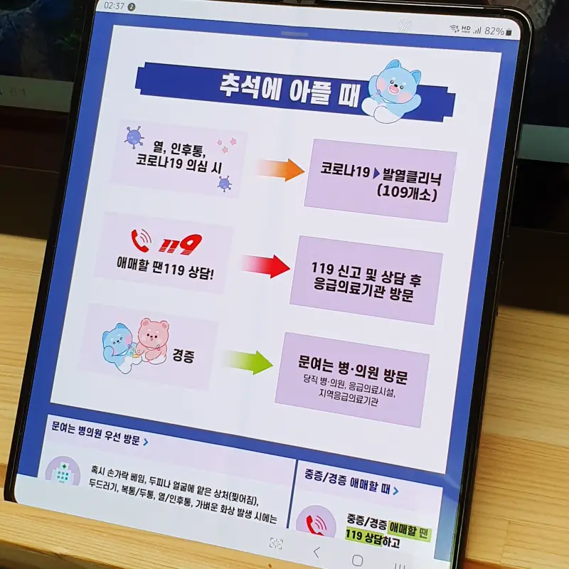 추석-병원-전화-문의