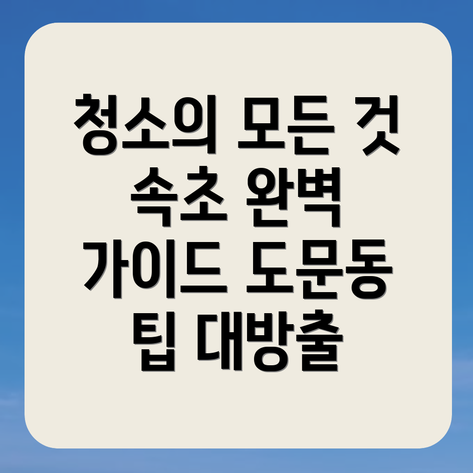원룸 청소 비용