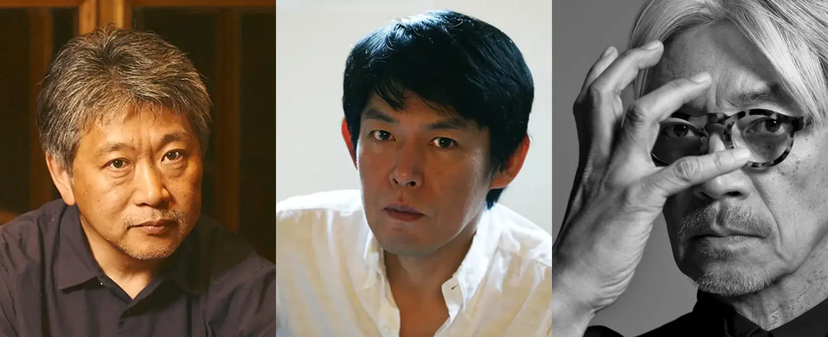 (왼쪽부터) 고레에다 히로카즈&#44; 사카모토 유지&#44; 사카모토 류이치