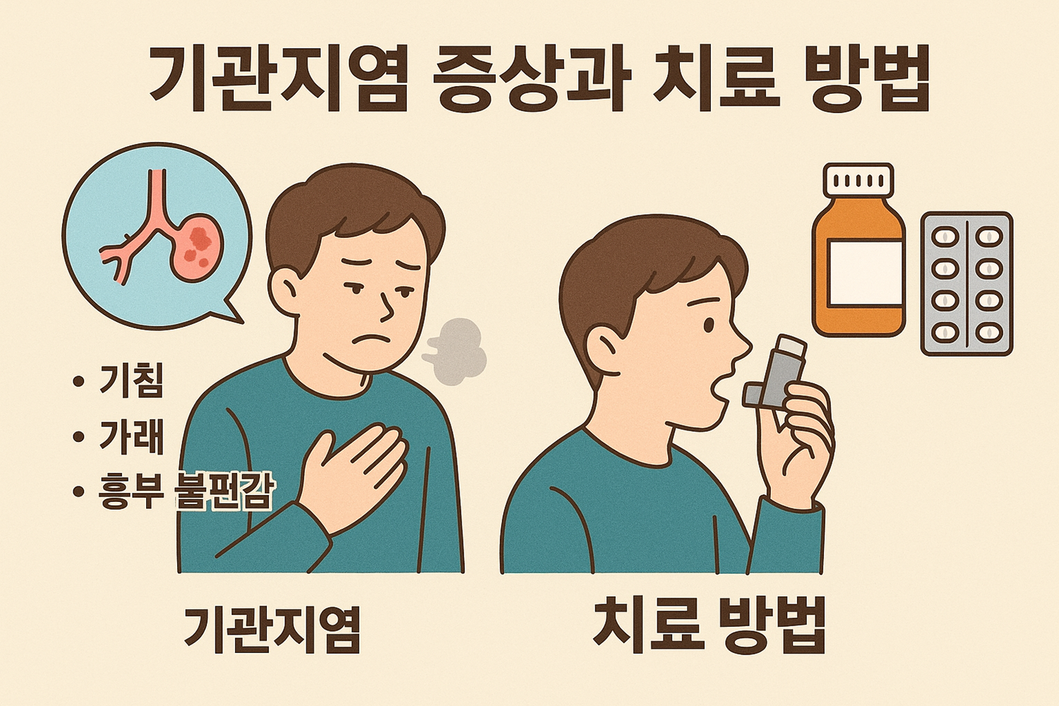 기관지염 증상과 치료 방법
