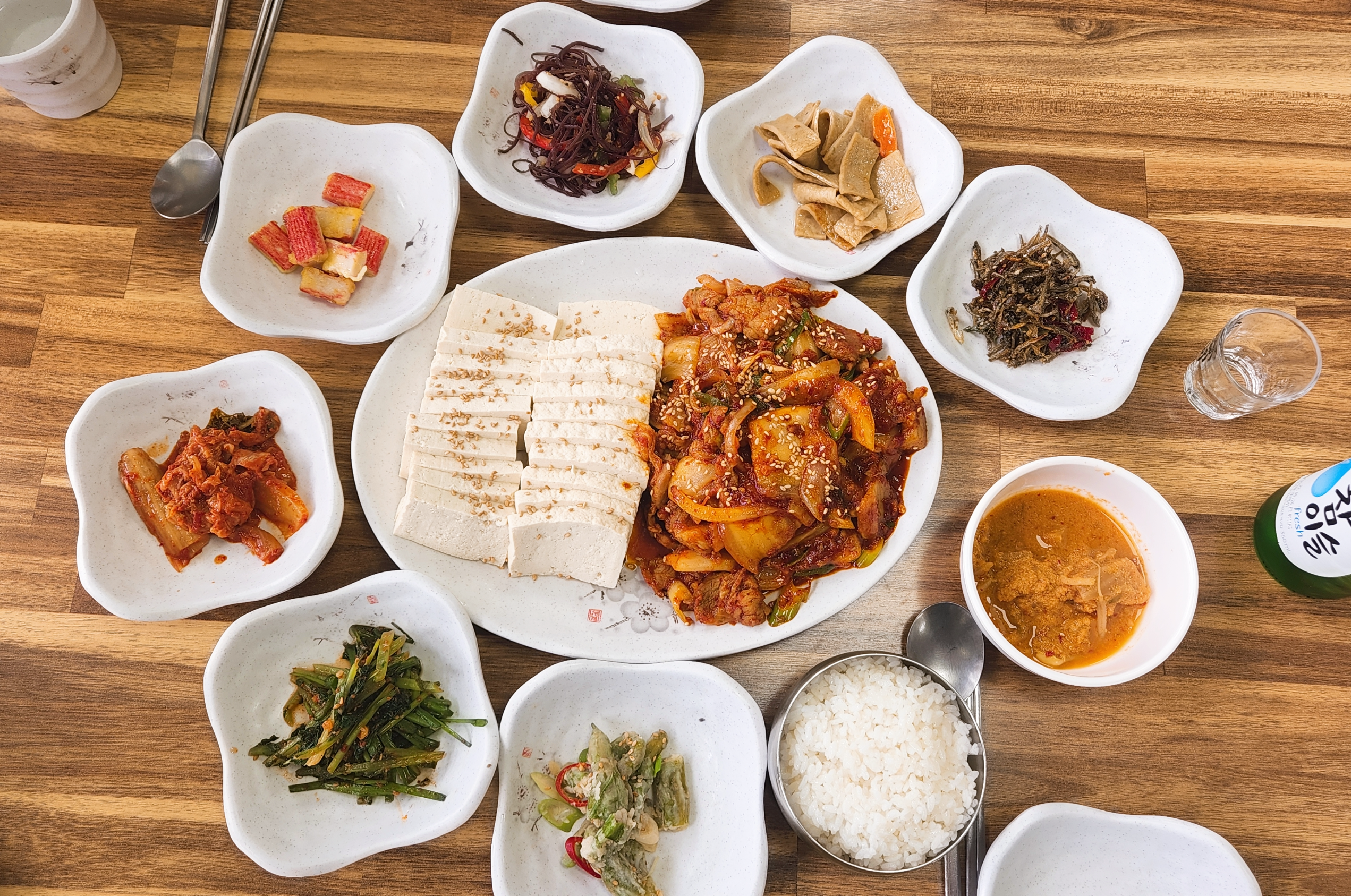  반주로도 식사로도 좋은 직접만드는 손두부/창원 상남시장 우리두부마을