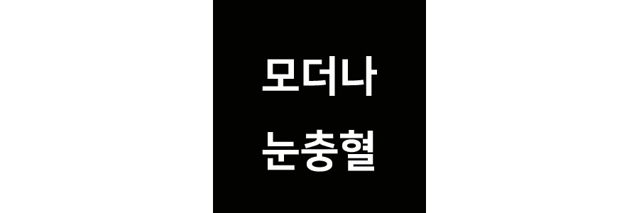 모더나 눈충혈 글자