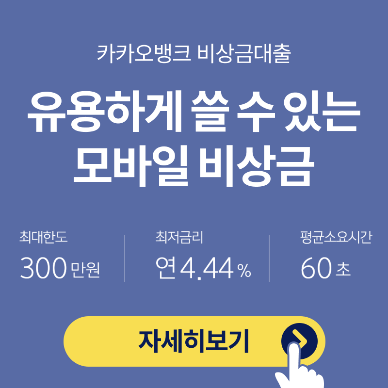 카카오뱅크 비상금 대출