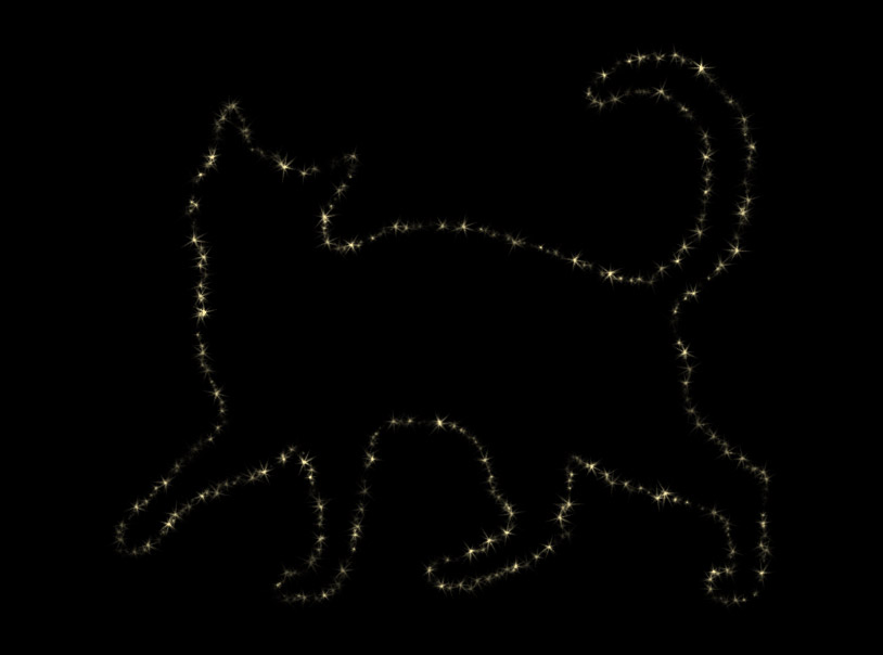 포토샵 고양이 별 그림