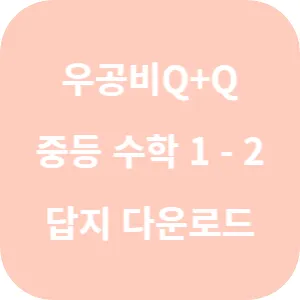 우공비 Q+Q 중등 수학 1-2 표준편 답지 섬네일