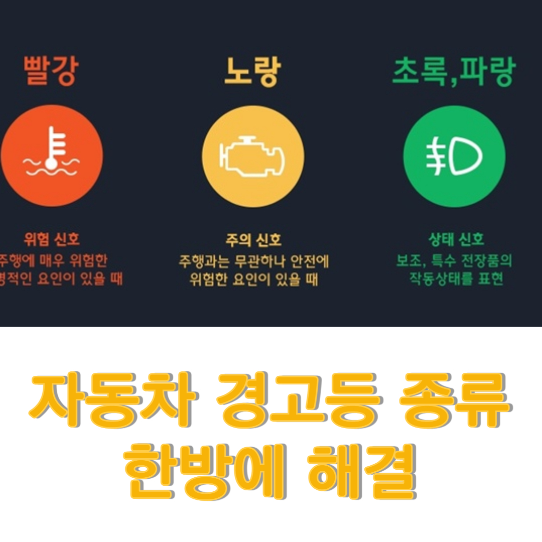  자동차 경고등 종류 색깔 의미