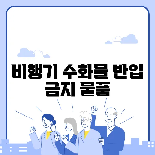 비행기 수화물 반입 금지 물품