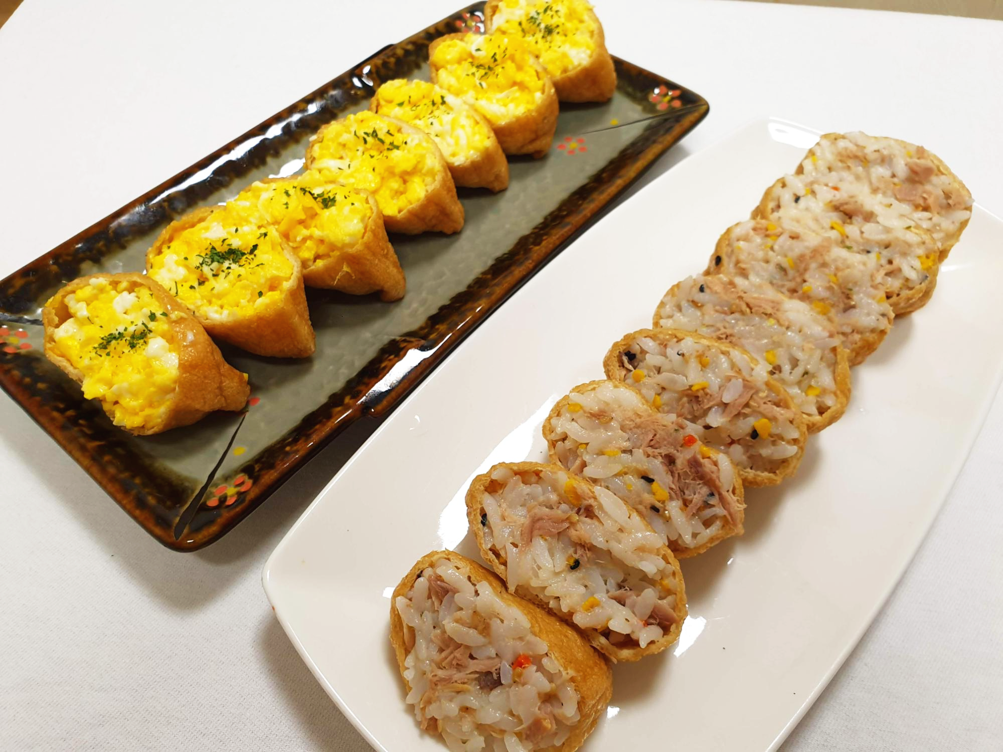  캔참치 요리 참치마요 유부초밥 계란 얹어서 맛있게 만들기