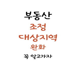 부동산 조정대상지역 완화