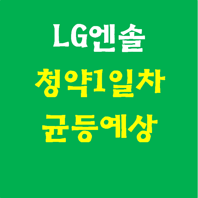  LG에너지솔루션 1일차 청약건수 정리. 균등배분수량 예상