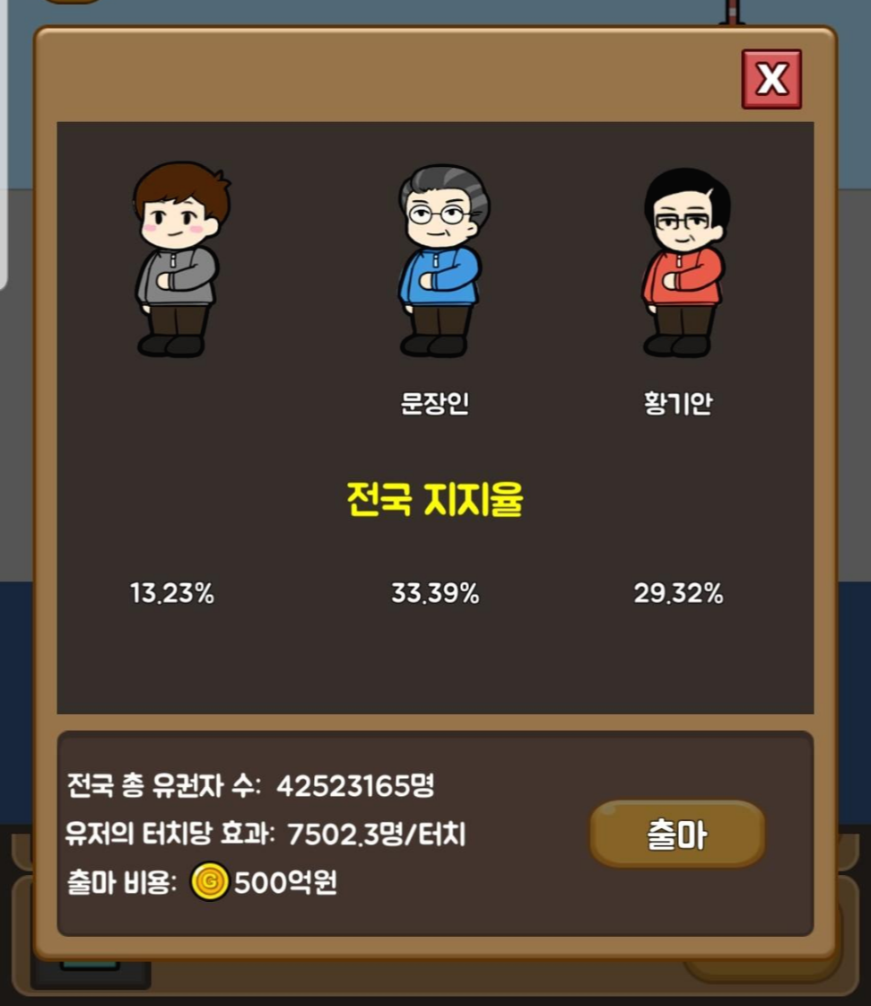  대통령키우기2 후기,공략 (모바일게임)