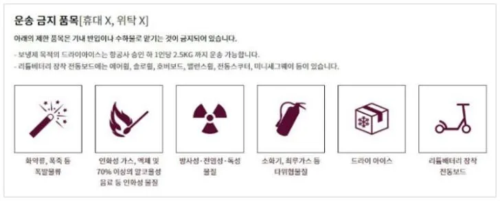 진에어 수화물 규정