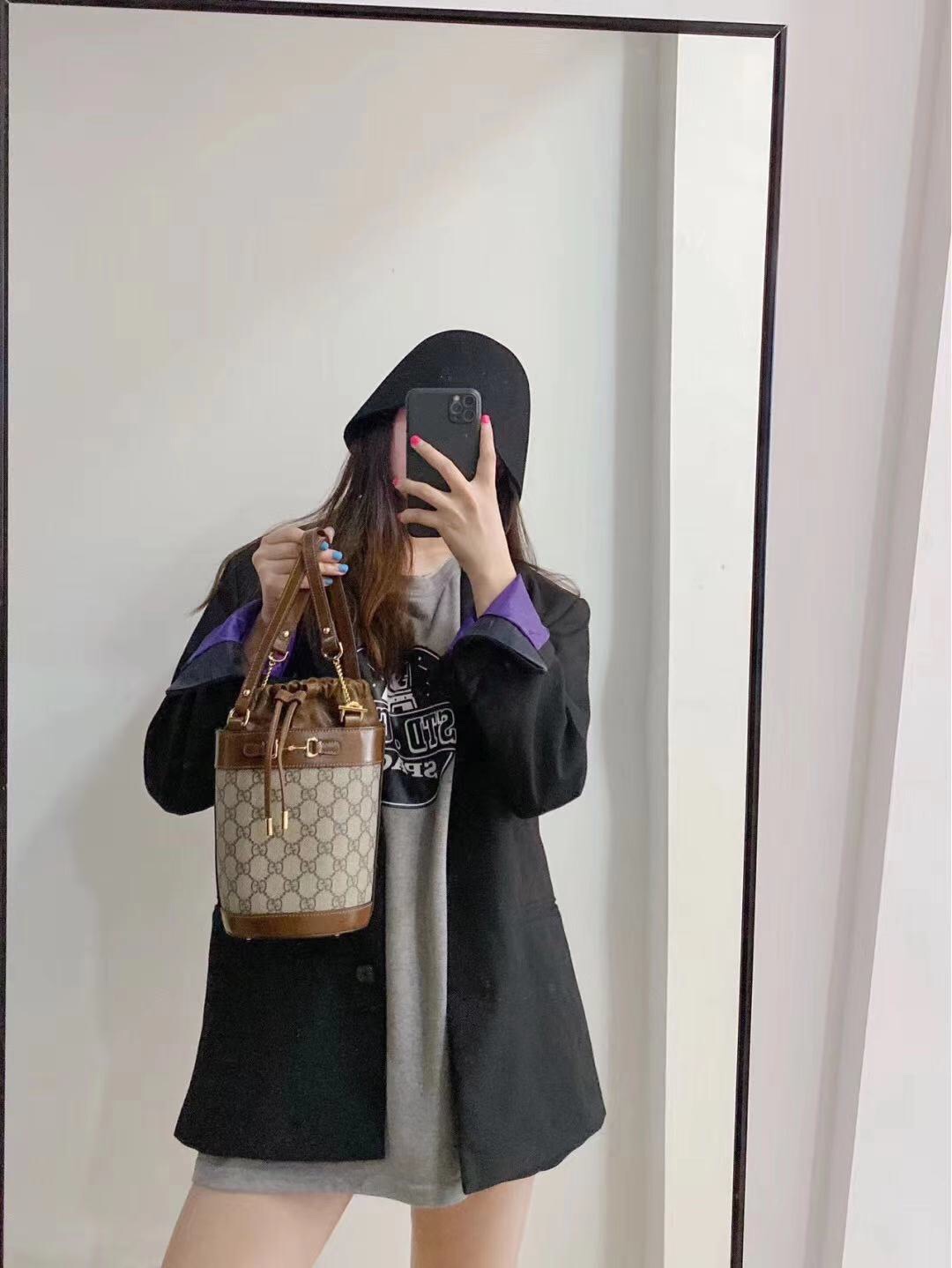  [GUCCI] 구찌 1955 홀스빗 스몰 버킷백 637115 92TPG 8563