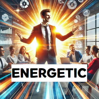 팀 전체를 고무시키는 활기찬 남자 / energetic