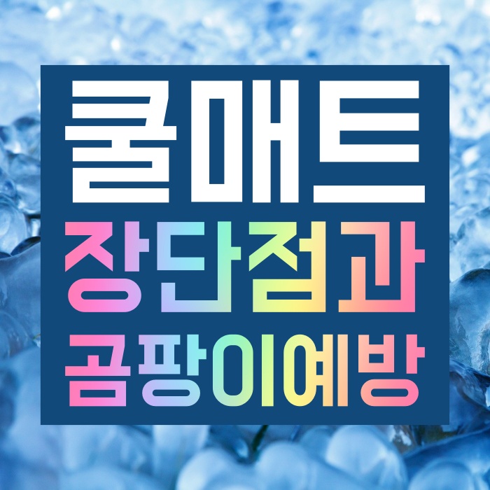  여름 쿨매트 장점과 단점, 곰팡이 방지법(쿨젤매트/워터매트..)
