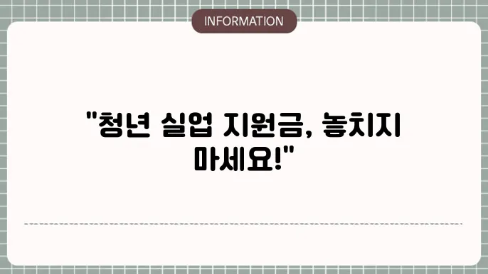 청년 실업 지원금: 혜택 및 조건 정리