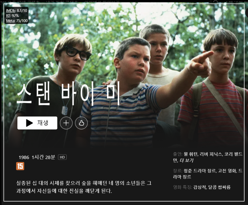 넷플릭스에 있는 IMDb 평점 높은 영화