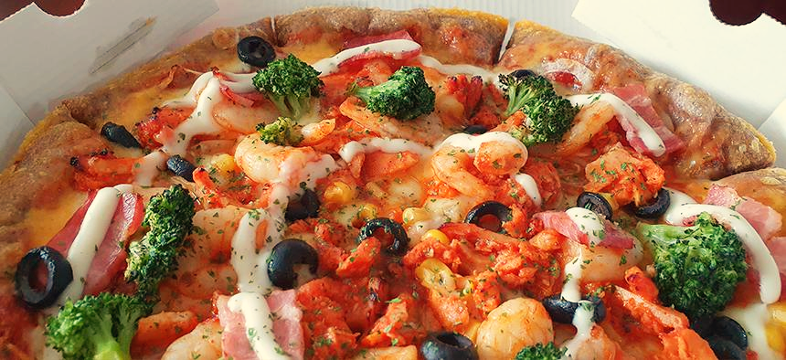 피자 알볼로 - 쉬림프핫치킨골드피자