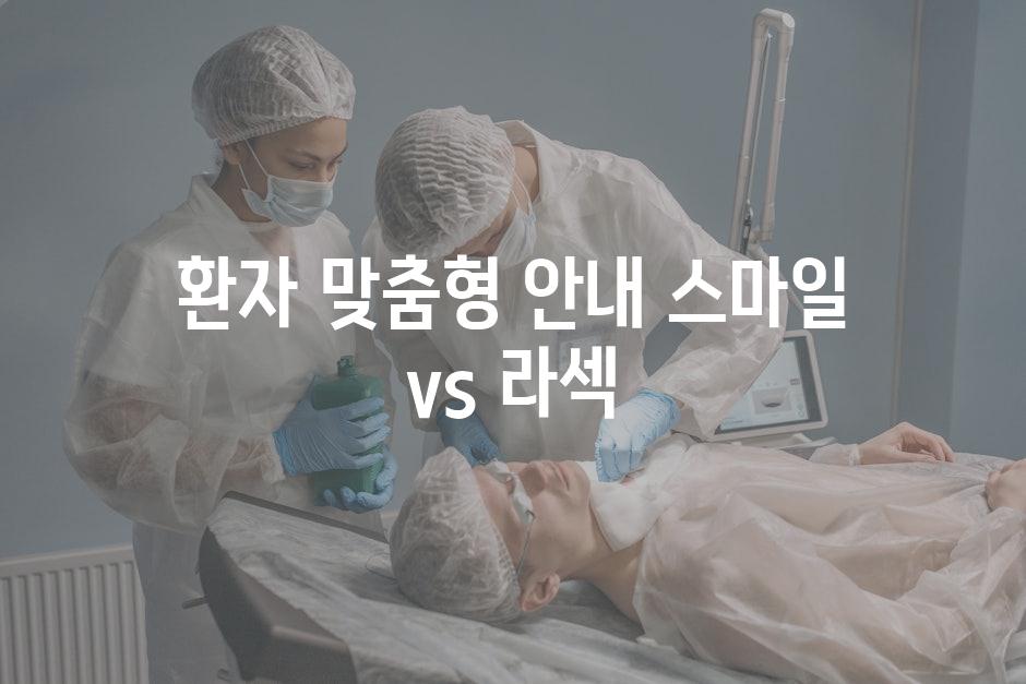 환자 맞춤형 안내| 스마일 vs 라섹