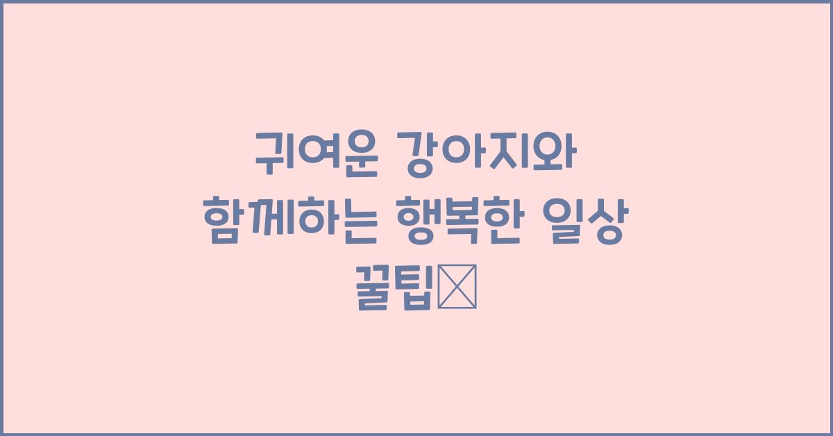 귀여운 강아지