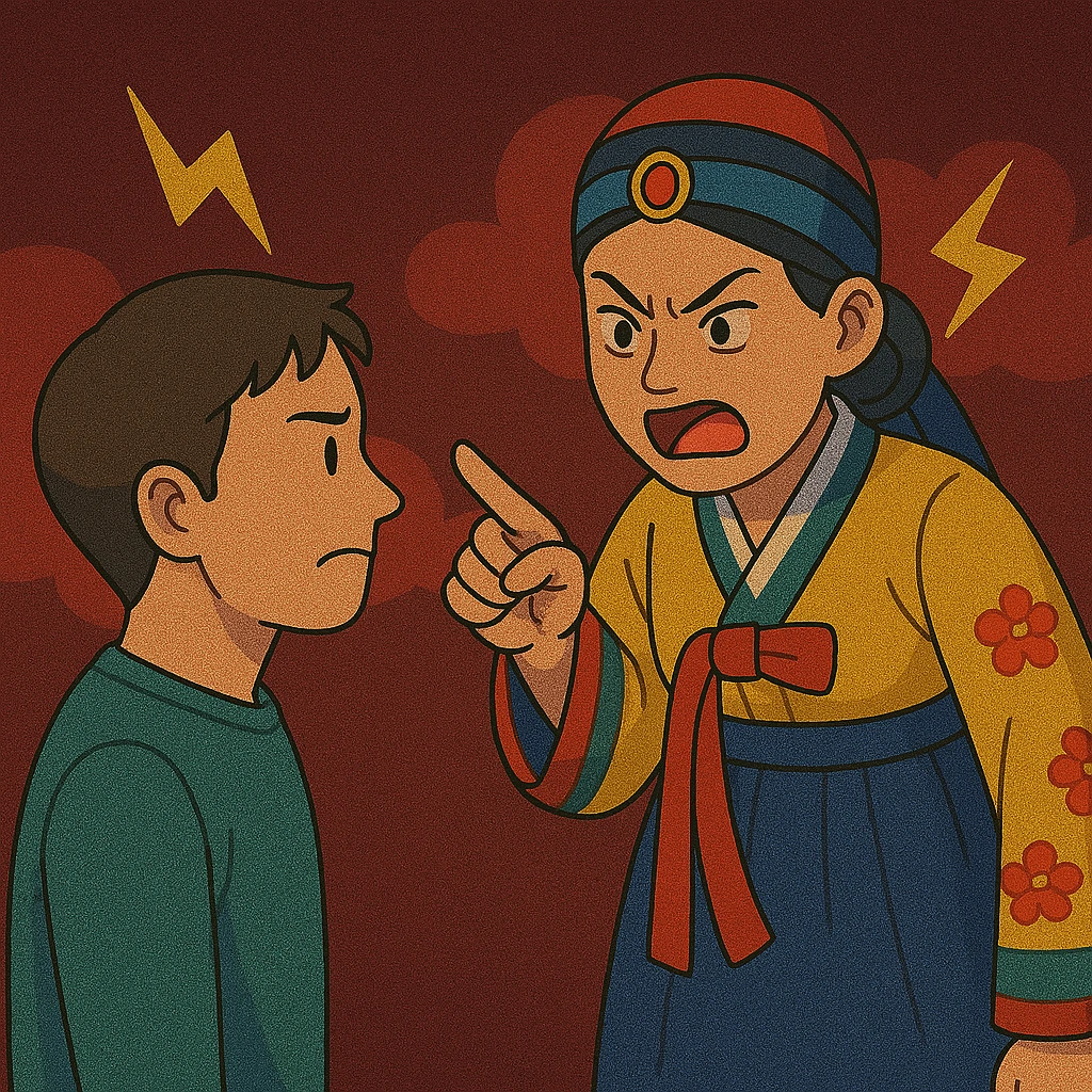 무당이 나에게 화내는 꿈
