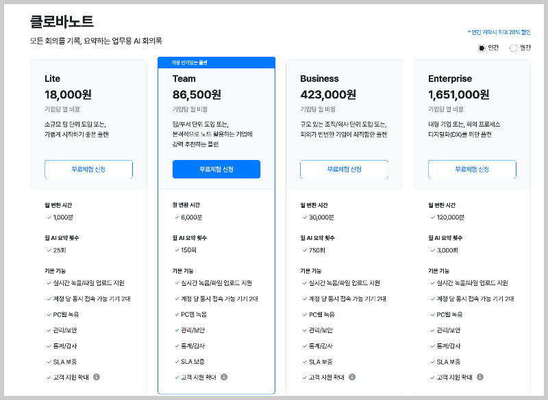 클로바노트 유료, 클로바노트 사용법, 클로바노트 무료, 클로바노트 요금제, pc, 영어, 비즈니스 - 출처 : 클로바노트3