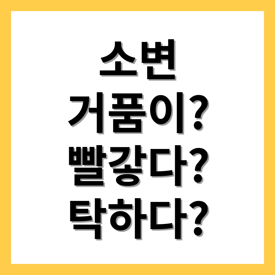  소변 색깔로 보는 건강