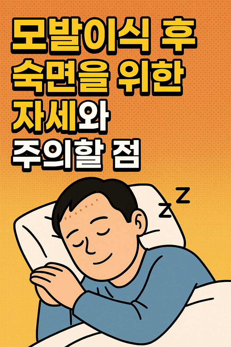 모발이식 후 숙면을 위한 자세와 주의할 점