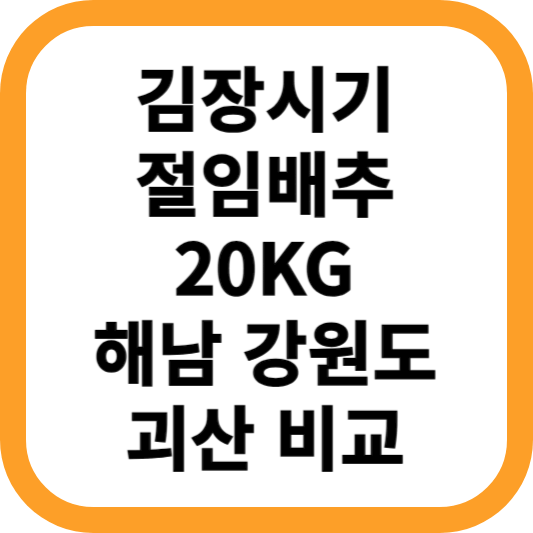 김장시기-절임배추-20KG-해남-강원도-괴산