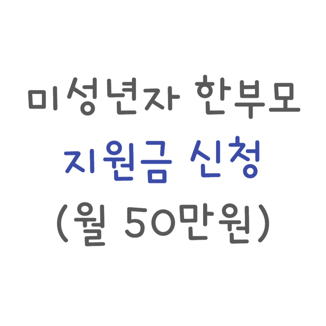 미성년자 한부모 지원금