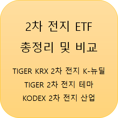  2차 전지 ETF (4) : 총 정리 및 비교 분석