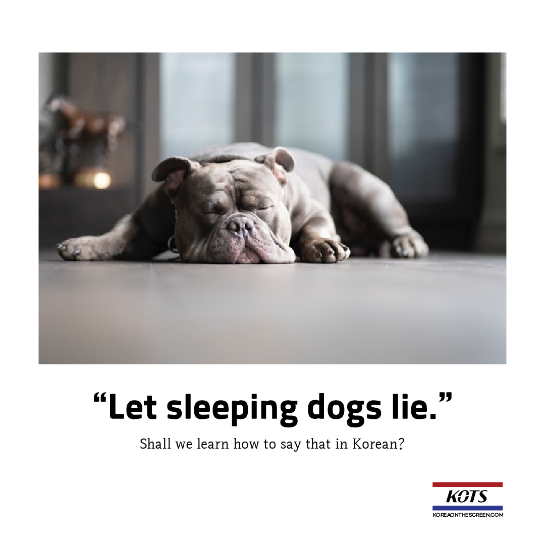  Let sleeping dogs lie