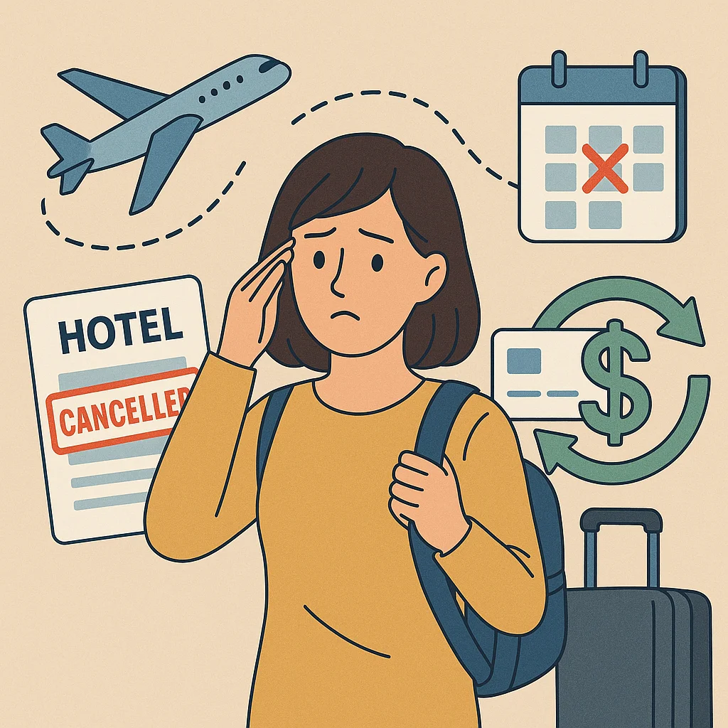 travel cancellation and refund process during trip