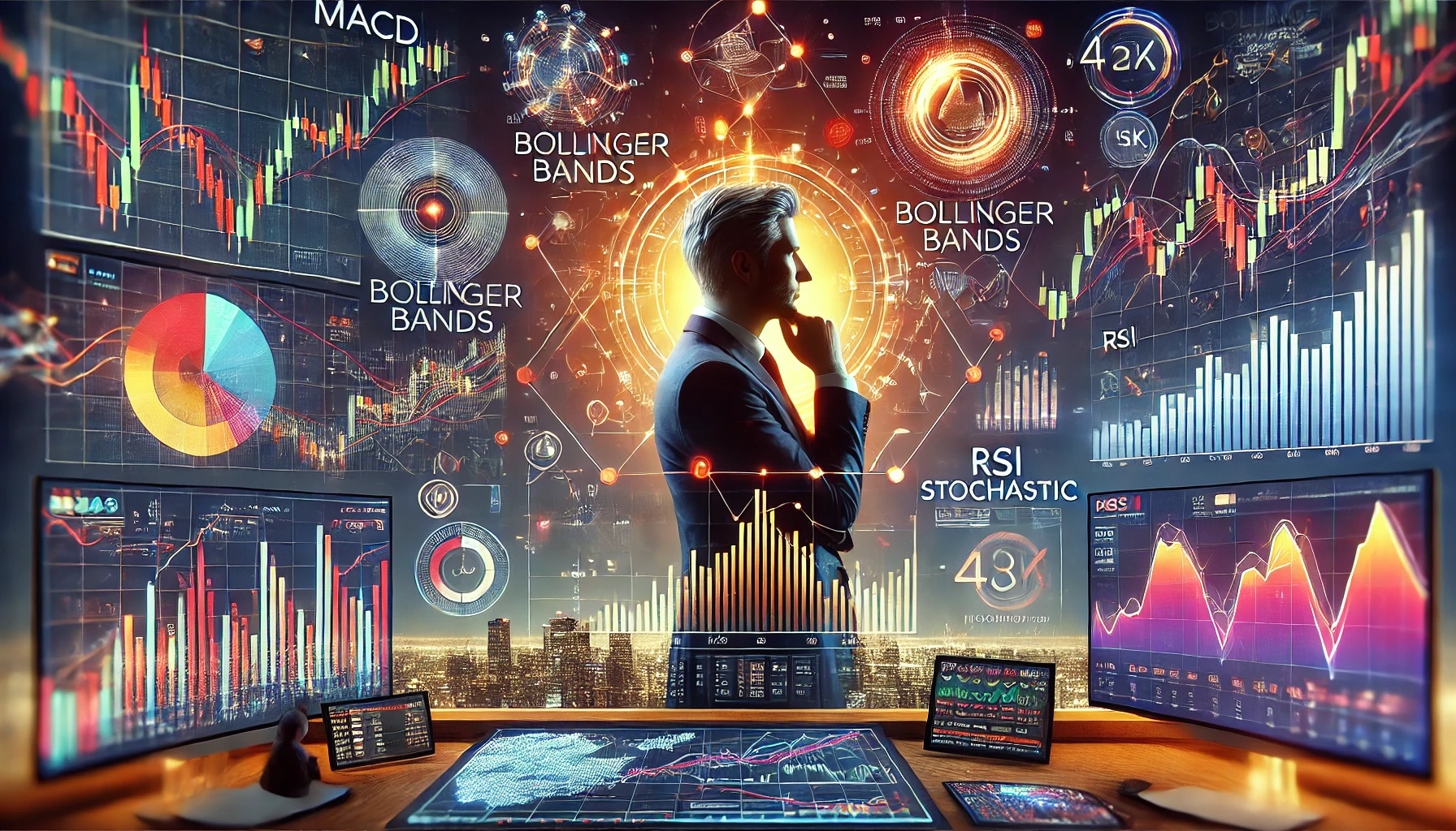 MACD, 볼린져밴드, RSI, 스토캐스틱 4개 보조지표를 활용한 매매법