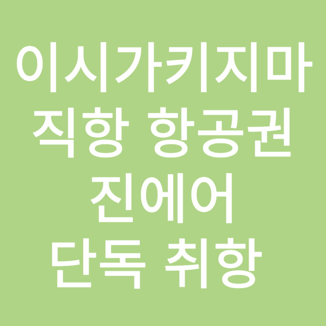 이시가키지마 직항