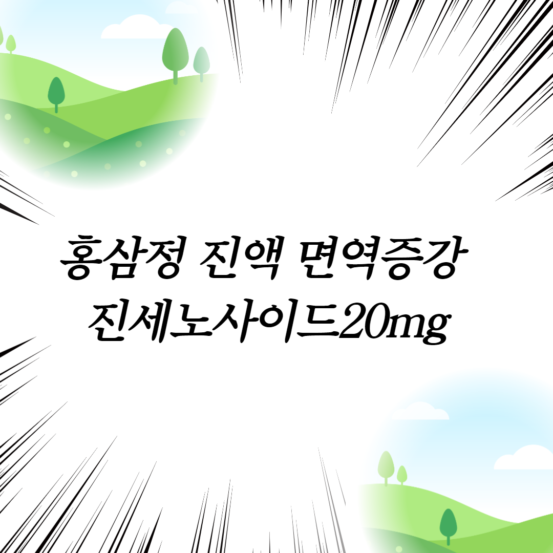  홍삼정 진액 면역증강 진세노사이드20mg