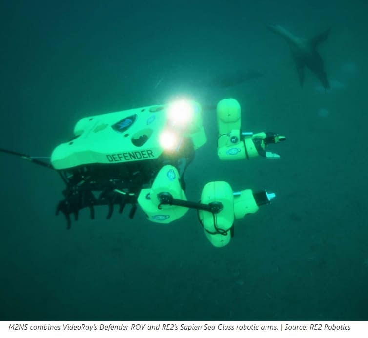  심해 잠수 로봇, 해저 1000m 수중감시 자율임무 성공적 수행  VIDEO: RE2, VideoRay robot hits underwater depth milestone