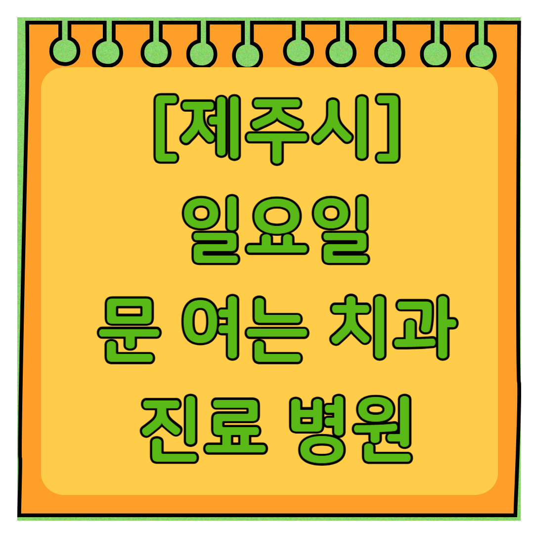 제주시 일요일 문 여는 치과 목록 ❘ 토요일 공휴일 주말 야간진료 병원 찾기