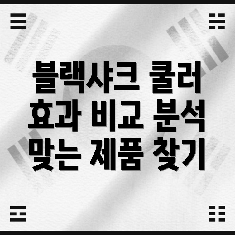 블랙샤크마그네틱쿨러효과적인쿨링성능비교분석당신에게맞는제품은