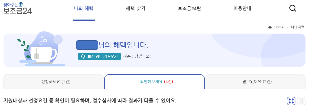  [정부지원제도] 보조금24_2021년